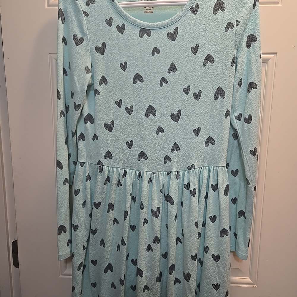 Cat & Jack Mint Dress with Heart Pattern